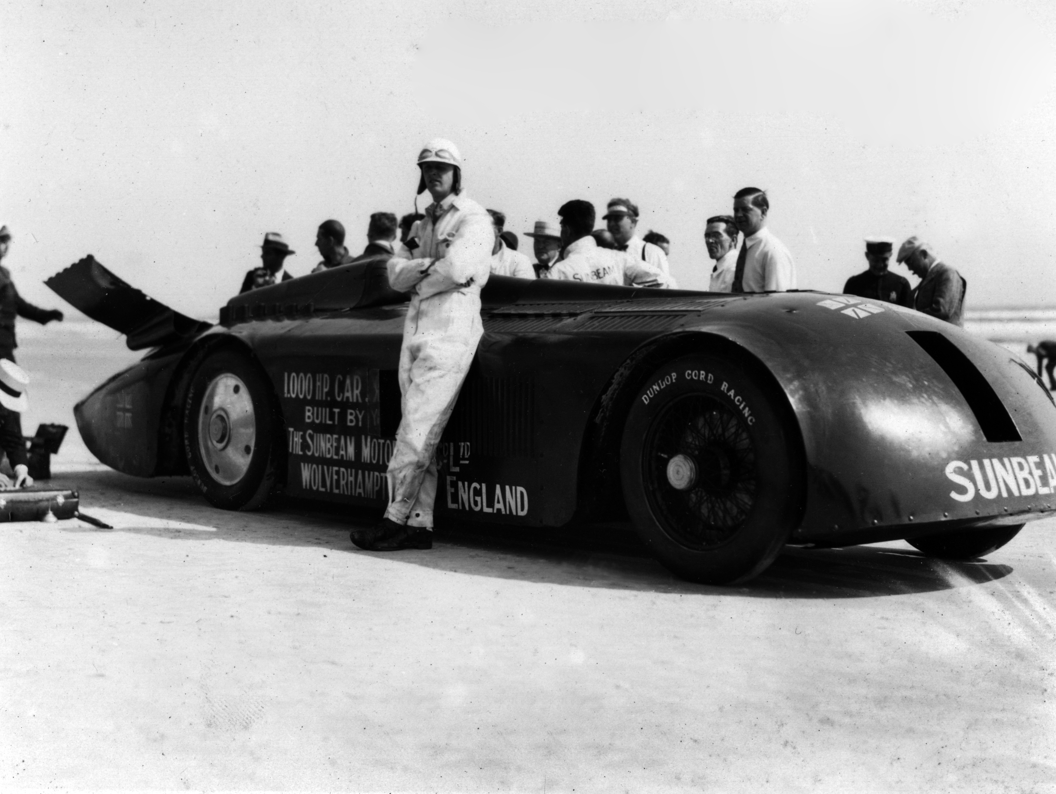 Cool as a cucumber, Major Henry Segrave prepares for a 200mph run
