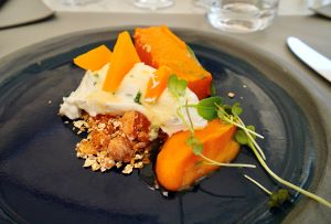 Roast_squash_and_goats_cheese_at_Mille_Pas_in_Voiron