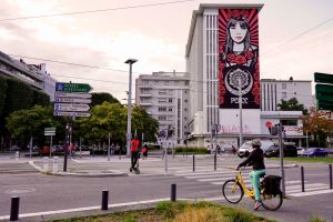 Street art: Rose Girl by Shepard Fairey